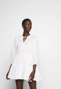 Seafolly Bora Bora Flora Embroidery Tiered Dress - Strandaccessoire - White