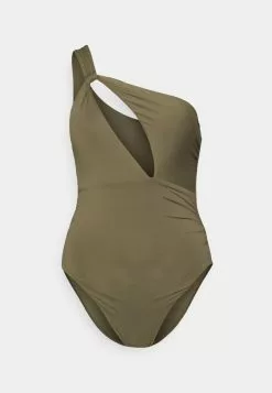 Seafolly Collective One Shoulder One Piece - Badpak - Dark Olive