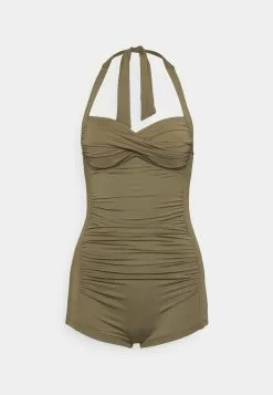 Voorkant 48 Seafolly Collective Boyleg One Piece - Badpak - Dark Olive