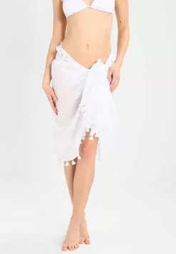 Seafolly Beach Basics Sarong - Strandaccessoire - White