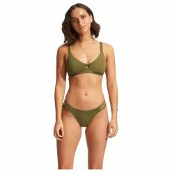 Seafolly Women's Collective Gathered Tab Bralette - Bikinitop