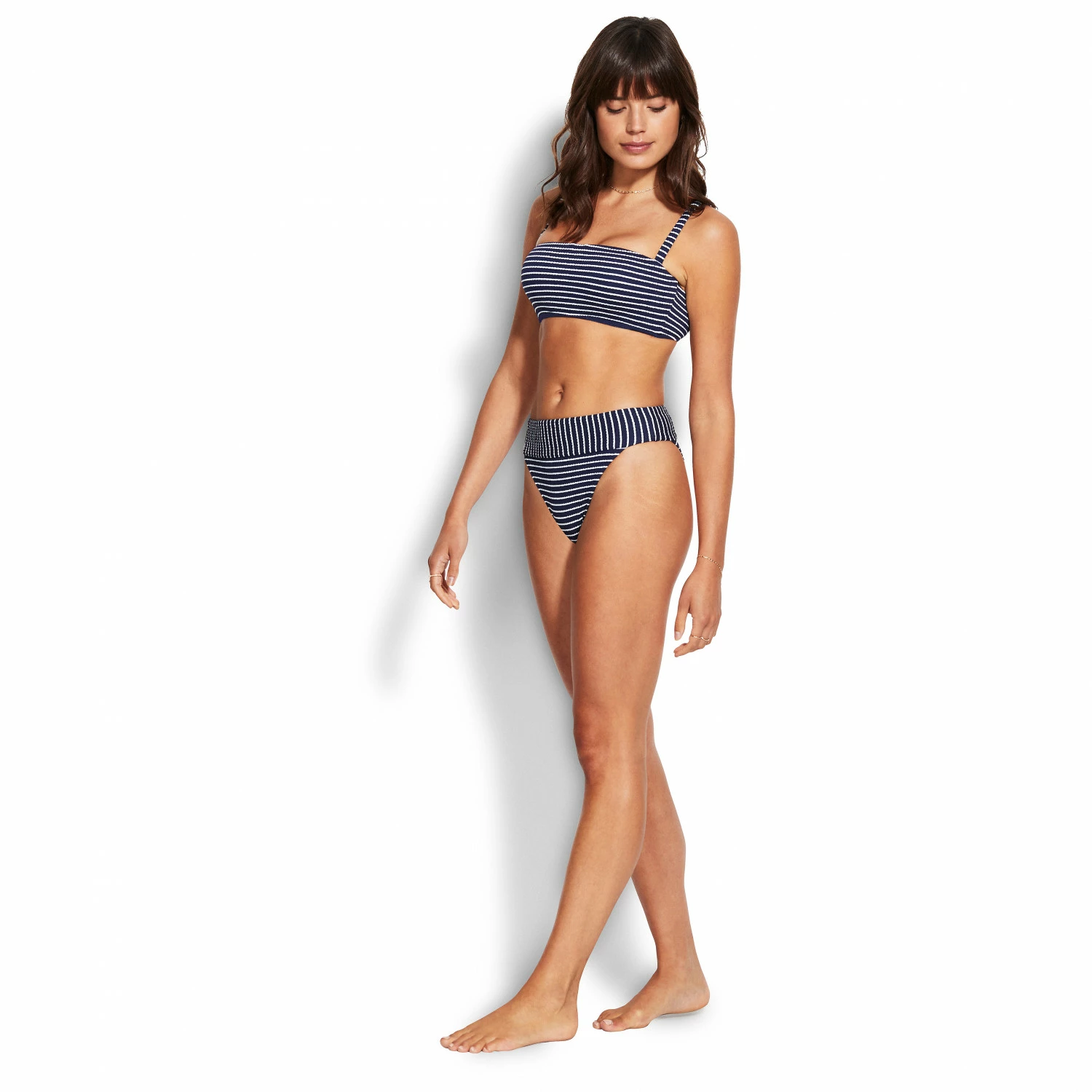 Seafolly Women's Seaside Stripe Banded Hi Rise Pant - Bikinibroekje 4 Seafolly Women's Seaside Stripe Banded Hi Rise Pant - Bikinibroekje - Afbeelding 2