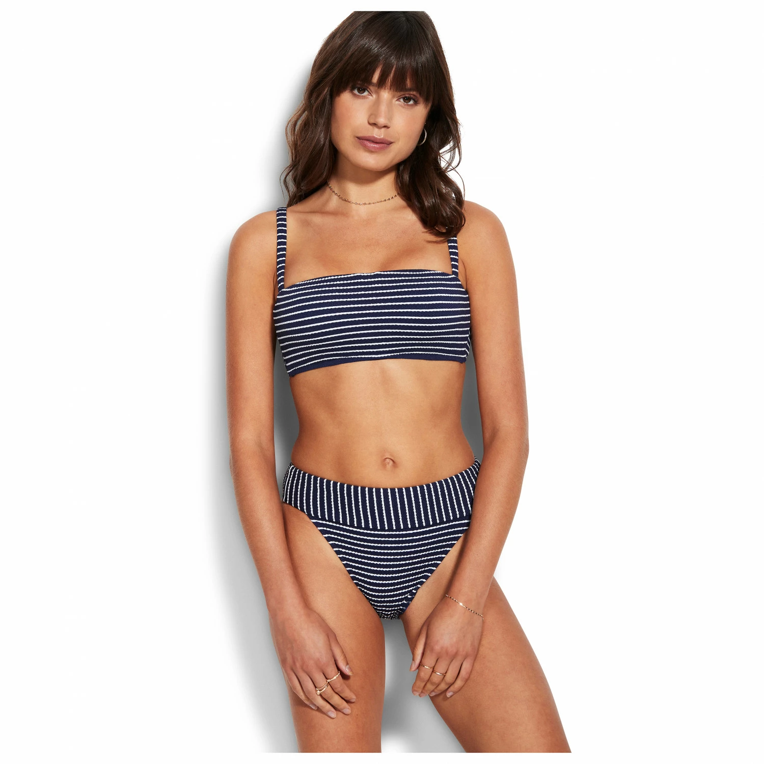 Seafolly Women's Seaside Stripe Banded Hi Rise Pant - Bikinibroekje 6 Seafolly Women's Seaside Stripe Banded Hi Rise Pant - Bikinibroekje - Afbeelding 4