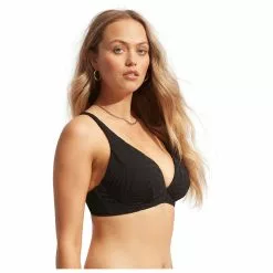 Seafolly Women's Secondwave Dd Fixed Tri Bra - Bikinitop