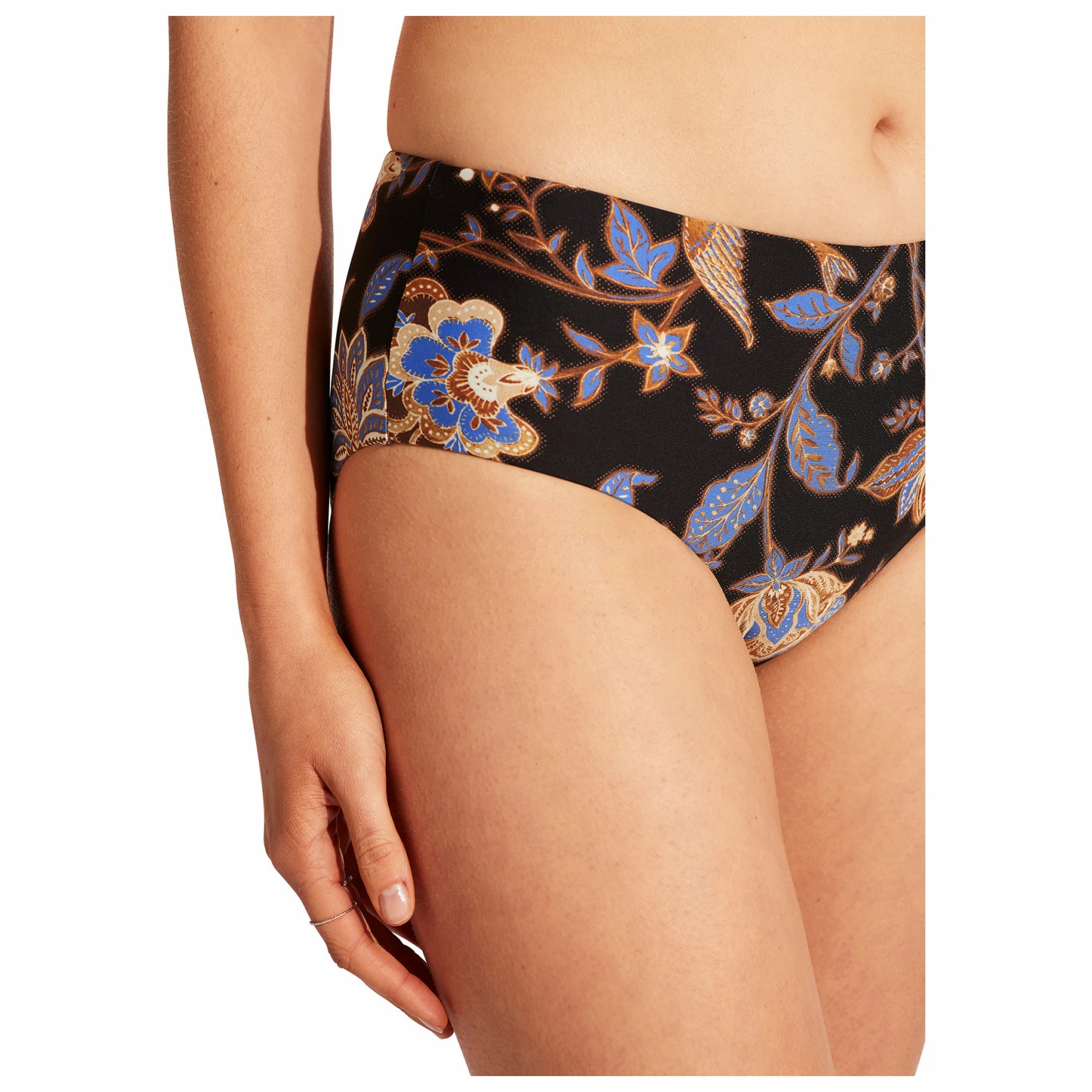 Seafolly Women's Silkroad Wide Side Retro - Bikinibroekje 4 Seafolly Women's Silkroad Wide Side Retro - Bikinibroekje - Afbeelding 2
