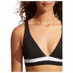 Seafolly Women's Slice Of Splice Spliced Longline Tri - Bikinitop