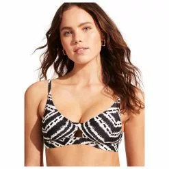 Seafolly Women's Zanzibar Twist Front Bralette - Bikinitop