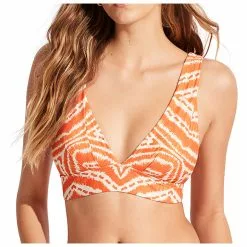 Seafolly Women's Zanzibar V Neck Crop Top - Bikinitop -Outlet Seafolly Winkel seafolly womens zanzibar v neck crop top bikinitop 1